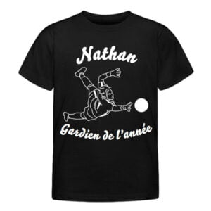 t shirt foot enfant personnalisé garcon 10ans 9ans 8ans 11ans 12ans tee shirt personnalisé