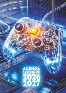 agenda scolaire gaming gamer manette de jeu video 2026 2027
