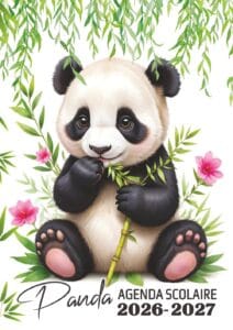 agenda scolaire panda kawaii 2026 2027
